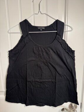 RXB Elegant Black Sleeveless Top, Size S